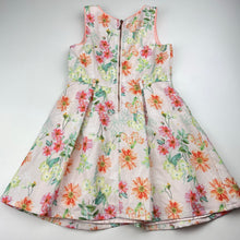 Load image into Gallery viewer, Girls Peter Morrissey, lined lightweight floral party dress, EUC, size 4, L: 57cm