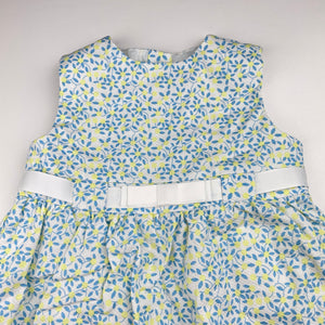 Girls EPK, lined floral cotton party dress, EUC, size 3, L: 49cm