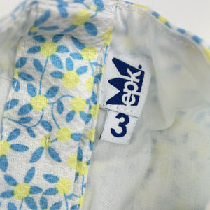 Girls EPK, lined floral cotton party dress, EUC, size 3, L: 49cm