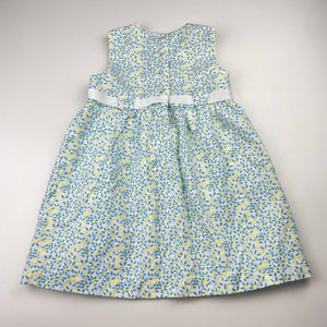 Girls EPK, lined floral cotton party dress, EUC, size 3, L: 49cm