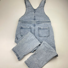 Load image into Gallery viewer, Girls Anko, stretch denim overalls / dungarees, Inside leg: 44cm, GUC, size 7,  