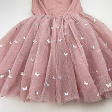 Load image into Gallery viewer, Girls Ma Mer, pink tulle &amp; glitter party dress, butterflies, EUC, size 2-3, L: 51cm