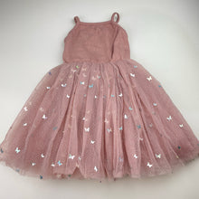 Load image into Gallery viewer, Girls Ma Mer, pink tulle &amp; glitter party dress, butterflies, EUC, size 2-3, L: 51cm