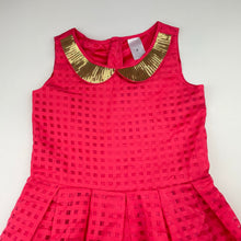 Load image into Gallery viewer, Girls Target, lined party dress, sequin collar, EUC, size 6, L: 64cm