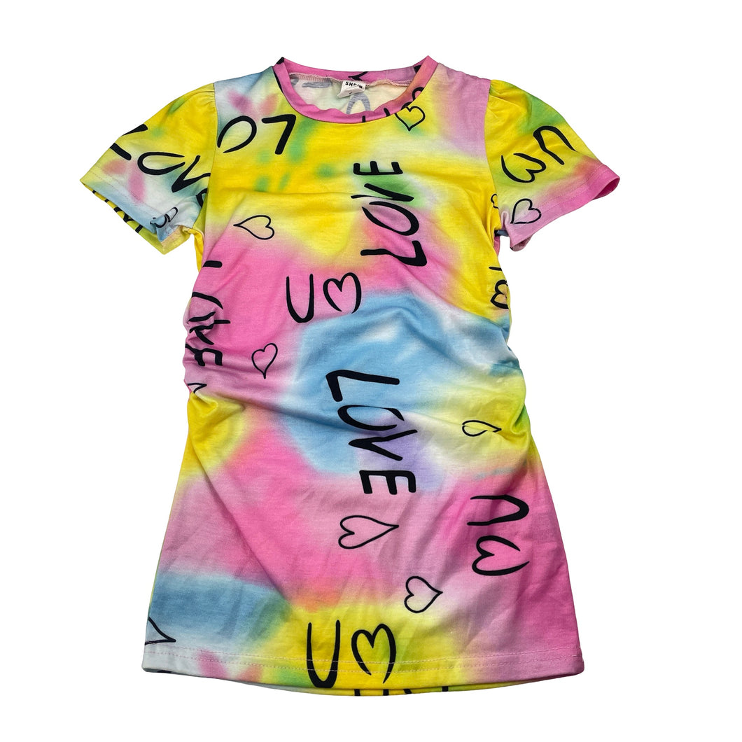 Girls SHEIN, lightweight t-shirt dress, EUC, size 5, L: 50cm