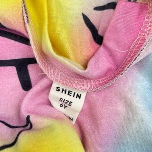 Girls SHEIN, lightweight t-shirt dress, EUC, size 6, L: 52cm