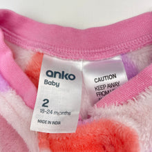 Load image into Gallery viewer, Girls Anko, soft fleece zip coverall / romper, EUC, size 2,  