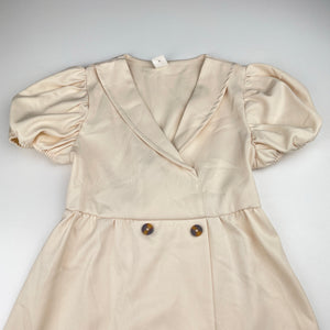 Girls SHEIN, cream lightweight short sleeve dress, EUC, size 6, L: 59cm