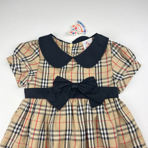 Girls KIDS GARDEN, checked lightweight party dress, armpit to armpit: 26cm, FUC, size 1-2, L: 48cm