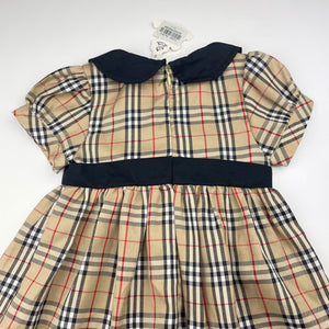 Girls KIDS GARDEN, checked lightweight party dress, armpit to armpit: 26cm, FUC, size 1-2, L: 48cm