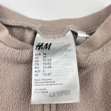 Load image into Gallery viewer, Unisex H&amp;M, fleece zip romper / sleepsuit, GUC, size 2,  