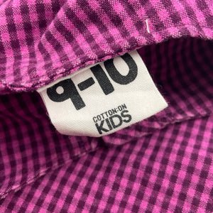 Girls Cotton On, checked overalls / pinafore dress, EUC, size 9-10, L: 73cm