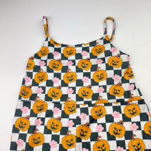 Load image into Gallery viewer, Girls lightweight, soft feel Halloween overalls, Inside leg: 38cm, armpit to armpit: 29cm across unstretched, GUC, size 6-8,  