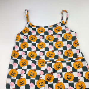 Girls lightweight, soft feel Halloween overalls, Inside leg: 38cm, armpit to armpit: 29cm across unstretched, GUC, size 6-8,  