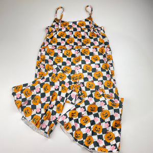 Girls lightweight, soft feel Halloween overalls, Inside leg: 38cm, armpit to armpit: 29cm across unstretched, GUC, size 6-8,  