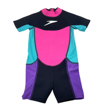 Load image into Gallery viewer, Girls Speedo, short sleeve/leg springsuit / wetsuit, FUC, size 3,  