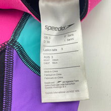 Load image into Gallery viewer, Girls Speedo, short sleeve/leg springsuit / wetsuit, FUC, size 3,  