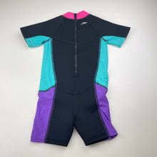 Load image into Gallery viewer, Girls Speedo, short sleeve/leg springsuit / wetsuit, FUC, size 3,  