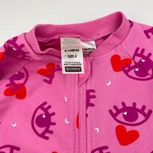 Load image into Gallery viewer, Girls Bonds, stretchy zip romper, marks on back, FUC, size 0,  