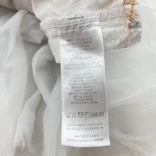 Load image into Gallery viewer, Girls Claris the Mouse, lined linen / cotton party dress, layered tulle underskirt, wash fade, FUC, size 4, L: 54cm
