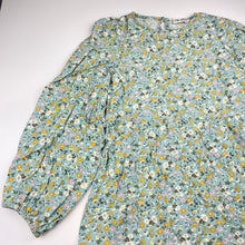 Load image into Gallery viewer, Girls Name It, floral viscose / cotton / linen long sleeve dress, EUC, size 10, L: 69cm