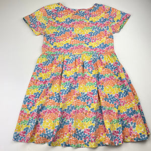 Girls Anko, floral cotton casual dress, GUC, size 8, L: 59cm