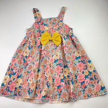 Load image into Gallery viewer, Girls lightweight, floral summer dress, EUC, size 4, L: 54cm