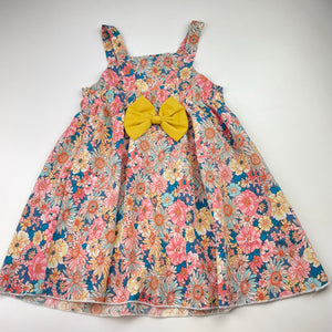 Girls lightweight, floral summer dress, EUC, size 4, L: 54cm