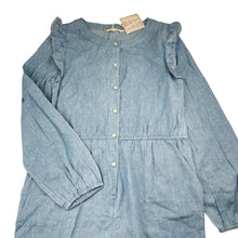 Load image into Gallery viewer, Girls JOHN LEWIS, chambray cotton jumpsuit, Inside leg: 70cm, NEW, size 13-14,  