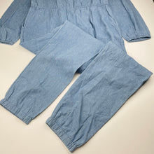 Load image into Gallery viewer, Girls JOHN LEWIS, chambray cotton jumpsuit, Inside leg: 70cm, NEW, size 13-14,  
