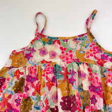 Load image into Gallery viewer, Girls lightweight, floral cotton summer dress, GUC, size 3, L: 51cm