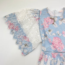 Load image into Gallery viewer, Girls Marlo, lined floral cotton &amp; lace playsuit, EUC, size 8-9,  