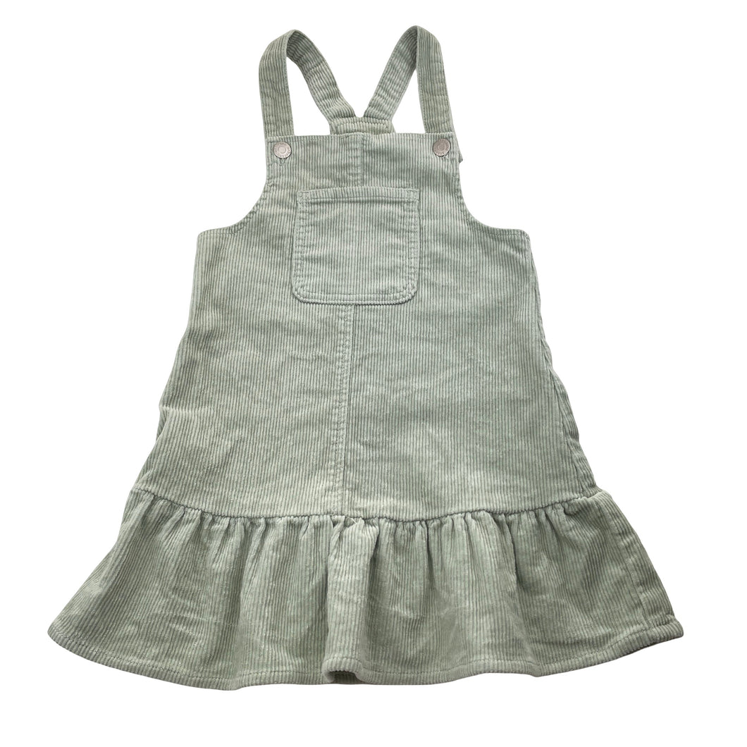 Girls Breakers, stretch corduroy overalls dress / pinafore, EUC, size 4, L: 60cm