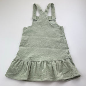 Girls Breakers, stretch corduroy overalls dress / pinafore, EUC, size 4, L: 60cm