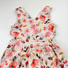 Load image into Gallery viewer, Girls Zara, floral woven cotton summer dress, EUC, size 7, L: 60cm