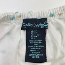 Load image into Gallery viewer, Girls CYNTHIA ROWLEY, lined lightweight cotton summer playsuit, fish, GUC, size 5,  