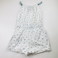 Load image into Gallery viewer, Girls CYNTHIA ROWLEY, lined lightweight cotton summer playsuit, fish, GUC, size 5,  