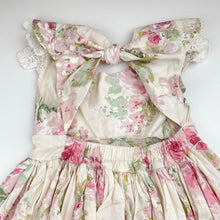 Load image into Gallery viewer, Girls Dollcake, lace trim floral cotton dress, EUC, size 7, L: 64cm