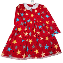 Load image into Gallery viewer, Girls lightweight, long sleeve dress, no size, armpit to armpit: 27cm, armpit to cuff: 27cm, NEW, size 3-4, L: 57cm