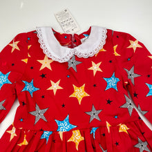 Load image into Gallery viewer, Girls lightweight, long sleeve dress, no size, armpit to armpit: 27cm, armpit to cuff: 27cm, NEW, size 3-4, L: 57cm