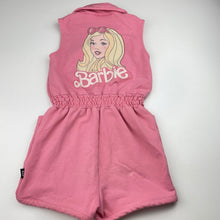 Load image into Gallery viewer, Girls Barbie x Rock Your Kid, playsuit, wash fade &amp; light marks, FUC, size 7,  