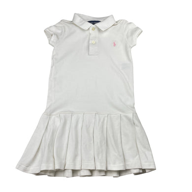 Girls Ralph Lauren, drop waist box pleat polo dress, FUC, size 4, L: 52cm