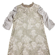 Load image into Gallery viewer, Girls Child by Petals Ink, Designer embroidered tulle &amp; sequin formal / party dress, Made in Aus, no size, armpit to armpit: 37.5cm, EUC, size 8-10, L: 73cm
