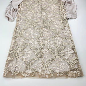 Girls Child by Petals Ink, Designer embroidered tulle & sequin formal / party dress, Made in Aus, no size, armpit to armpit: 37.5cm, EUC, size 8-10, L: 73cm