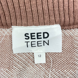 Girls Seed, cotton blend knit skirt, elasticated, L: 38cm, light marks, FUC, size 12,  