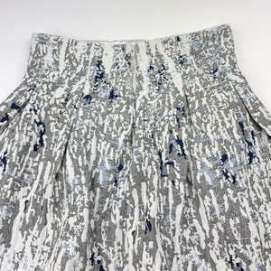 Girls Child by Petals Ink, Designer lined woven skirt, Made in Aus, L: 35.5cm, W: 29.5cm across, FUC, size 7,  