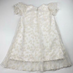 Girls Child by Petals Ink, Designer lined tulle formal / party dress, Made in Aus, small mark on front, FUC, size 5, L: 55cm