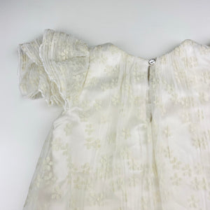 Girls Child by Petals Ink, Designer lined tulle formal / party dress, Made in Aus, small mark on front, FUC, size 5, L: 55cm