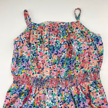 Load image into Gallery viewer, Girls Monsoon, lightweight coral cotton summer playsuit, FUC, size 5-6,  