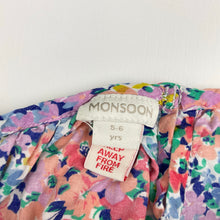 Load image into Gallery viewer, Girls Monsoon, lightweight coral cotton summer playsuit, FUC, size 5-6,  